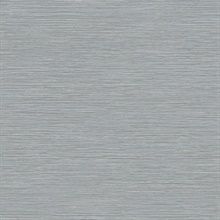 Blue Grey Grass Roots Metallic Faux Grasscloth Wallpaper
