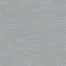 Blue Grey Grass Roots Metallic Faux Grasscloth Wallpaper