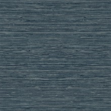 Blue Grey Textured Grasscloth Wallpaper
