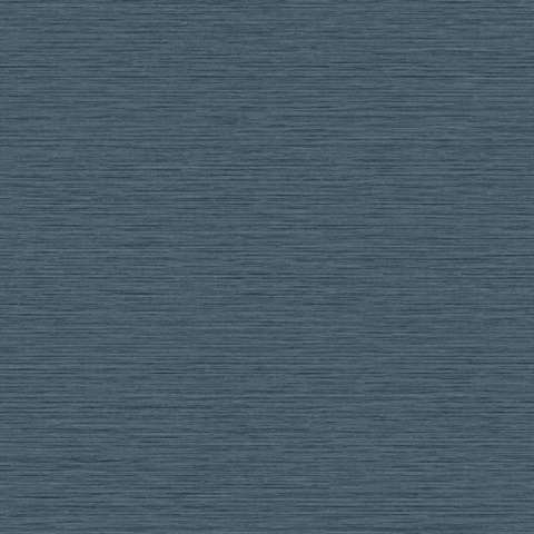 Blue Horizontal Stria Patterned Wallpaper