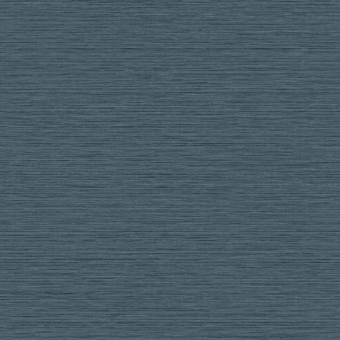 Blue Horizontal Stria Patterned Wallpaper