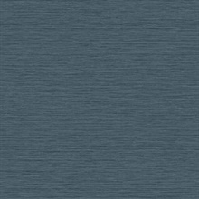 Blue Horizontal Stria Patterned Wallpaper