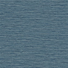 Blue Isla Jute Faux Grasscloth Wallpaper