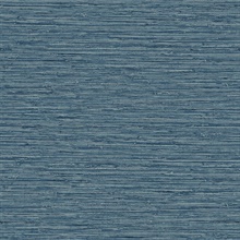 Blue Isla Jute Faux Grasscloth Wallpaper