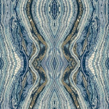 Blue Kaleidoscope Peel and Stick Wallpaper