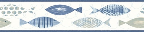 Blue Key West Blue Fish Border