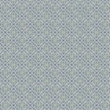 Blue Lacey Geometric Interlocking Circles Prepasted Wallpaper