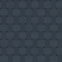 Blue Large Weave Pattern Wallpaper