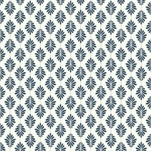 Blue Leaflet Modern Floral Leaf Prepasted Wallpaper