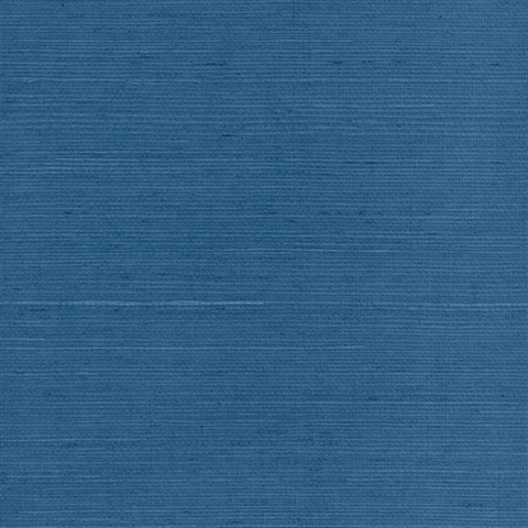 Blue Natural Grasscloth Wallpaper