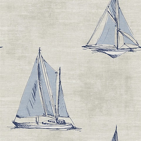 Blue Nautical Boat Wallpaper