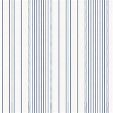 Blue Navarres Coastal Pinstripe Wallpaper