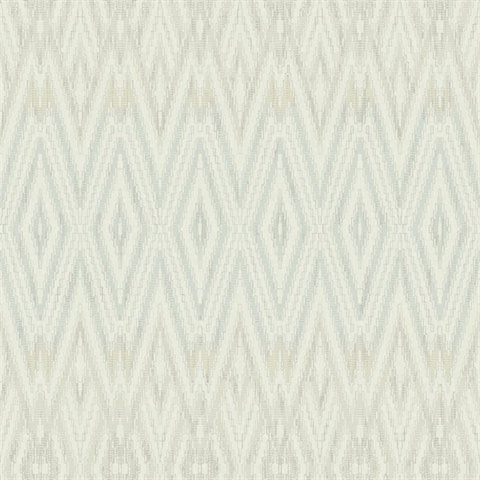Blue & Neutral Diamond Marquise Wallpaper