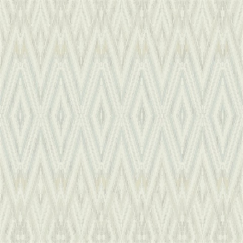 Blue & Neutral Diamond Marquise Wallpaper