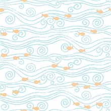 Blue & Orange Sparkle Fish Wallpaper