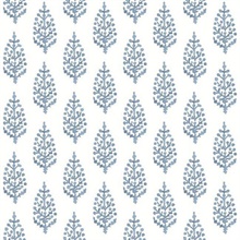 Blue Paisley On Calico Wallpaper