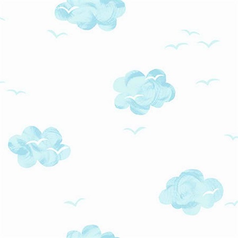 Blue Puffy Sky Dreamy Clouds Wallpaper