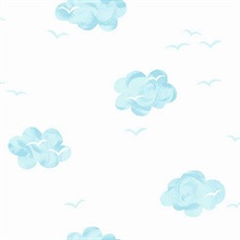 Blue Puffy Sky Dreamy Clouds Wallpaper