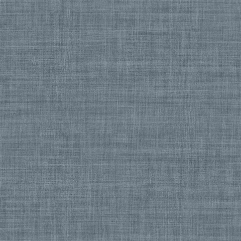 Blue Randi Tight Weave Faux Grasscloth Wallpaper