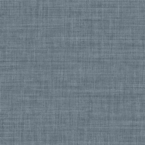 Blue Randi Tight Weave Faux Grasscloth Wallpaper