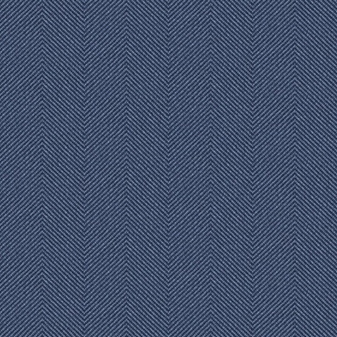 Blue Rattan Chevron Textured Wallpaper