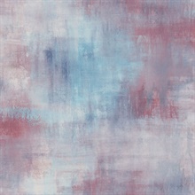 Blue & Red Commercial Pastel Wash Wallpaper