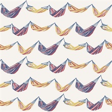 Blue, Red, White & Yellow Coastal Seabreeze Hammocks Wallpaper