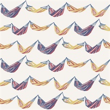 Blue, Red, White & Yellow Coastal Seabreeze Hammocks Wallpaper