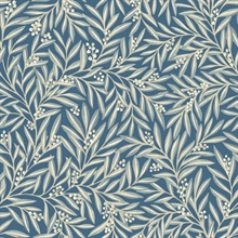 Blue Rowan Leaf Wallpaper