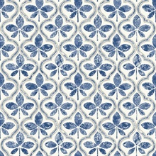 Blue Sevilla Floral Damask Wallpaper