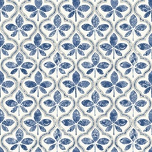 Blue Sevilla Floral Damask Wallpaper