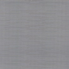 Blue & Silver Ribbon Bamboo Horizontal Stripe Textured Wallpaper