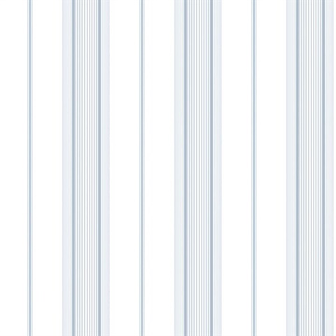 Blue Slim Stripe Wallpaper