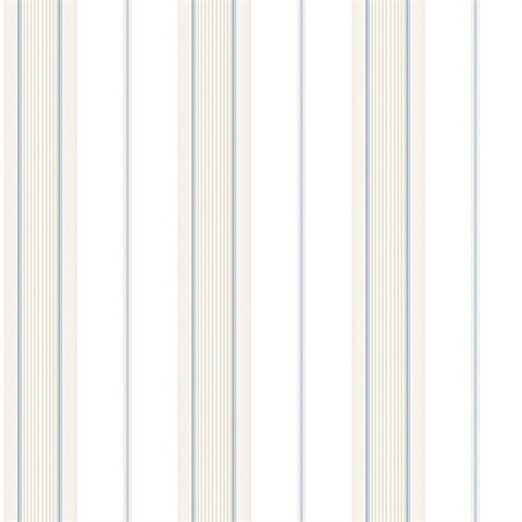 Blue Slim Stripe Wallpaper