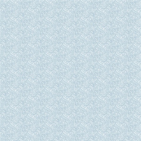 Blue Small Paisley Wallpaper
