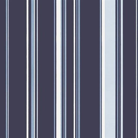 Blue Smart 3 Stripes Casual Stripe Wallpaper