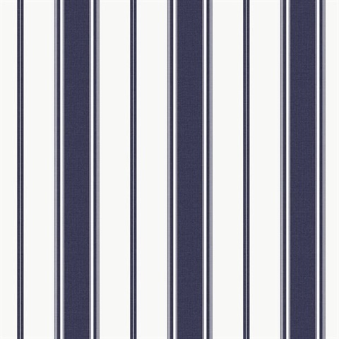Blue Smart 3 Stripes Heritage Stripe Wallpaper