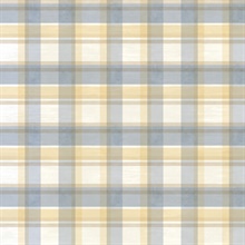 Blue Sunday Plaid Wallpaper