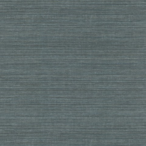 Blue Tasar Silk Metallic Textured Blend Wallpaper