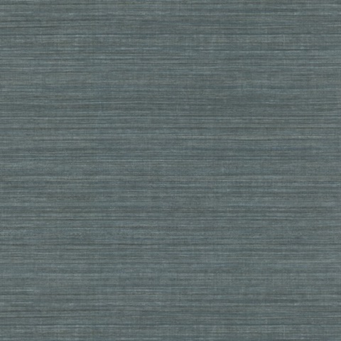 Blue Tasar Silk Metallic Textured Blend Wallpaper