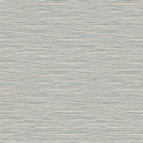Blue Taupe Braided Faux Jute Wallpaper