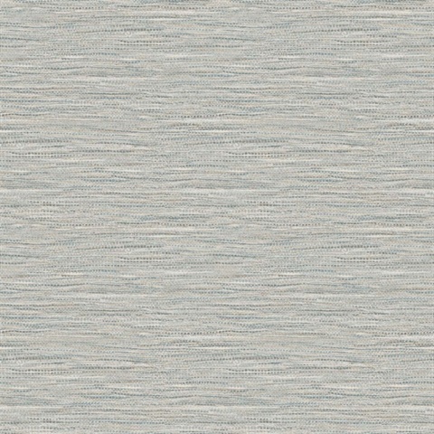 Blue Taupe Braided Faux Jute Wallpaper