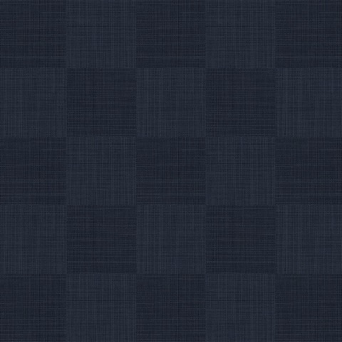 Blue Textured Checkered Woven Wallpaper