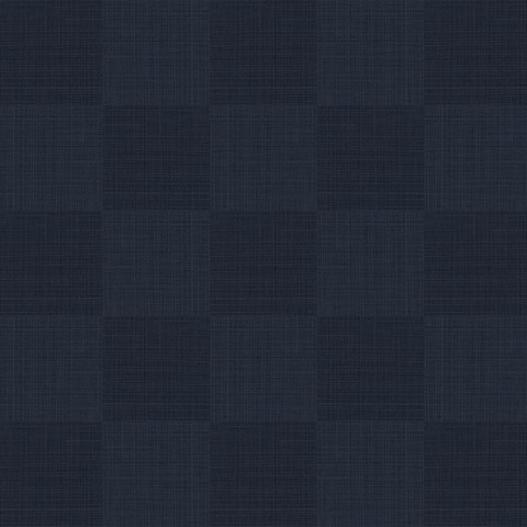 Blue Textured Checkered Woven Wallpaper