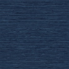 Blue Textured Grasscloth Wallpaper