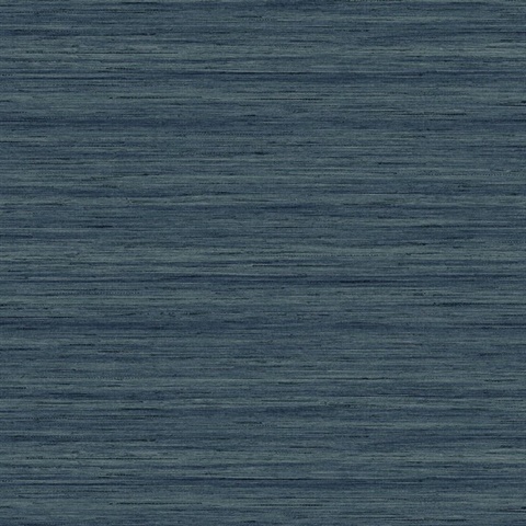 Blue Textured Horizontal Silk Wallpaper