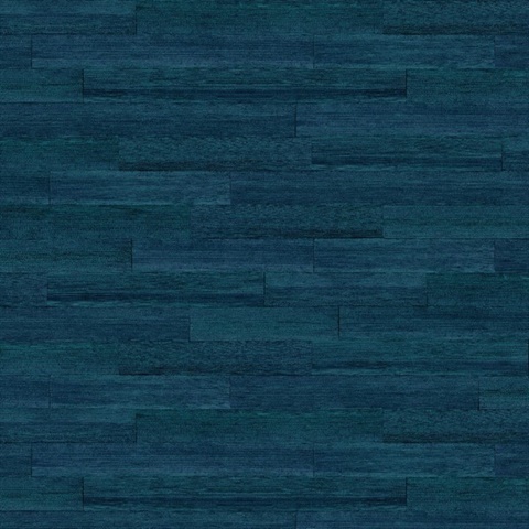 Blue Textured Weathered Planks Wallpaper