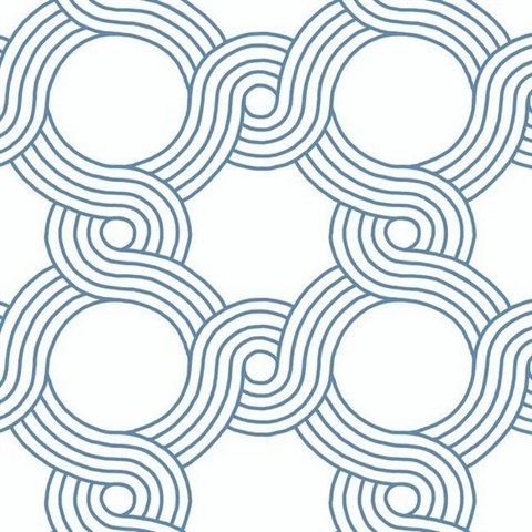Blue The Twist Geometric Wallpaper