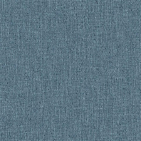 Blue Tweed Woven Linen Wallpaper