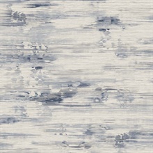 Blue Watercolor Blended Lined Wallpaper